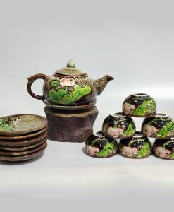 Ấm Chén Men Hỏa Biến Vẽ