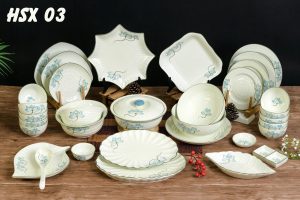 Set Bát Đĩa Sen Xanh 03