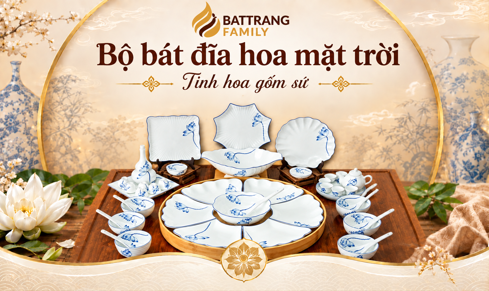Bộ bát đĩa hoa mặt trời